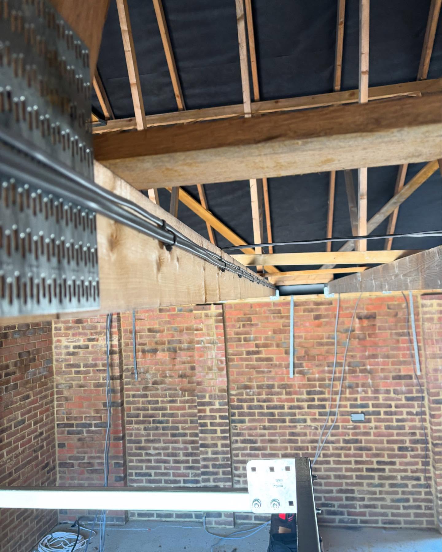 First fixing a double garage with car charger today, check out those straight lines! #electrician #oxted #edenbridge